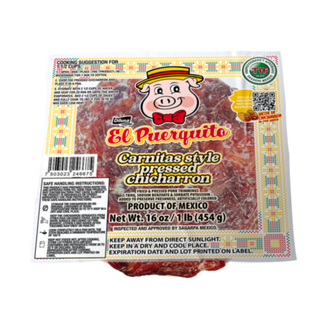 El Puerquito Chicharrón Prensado de Cerdo – 1 lb