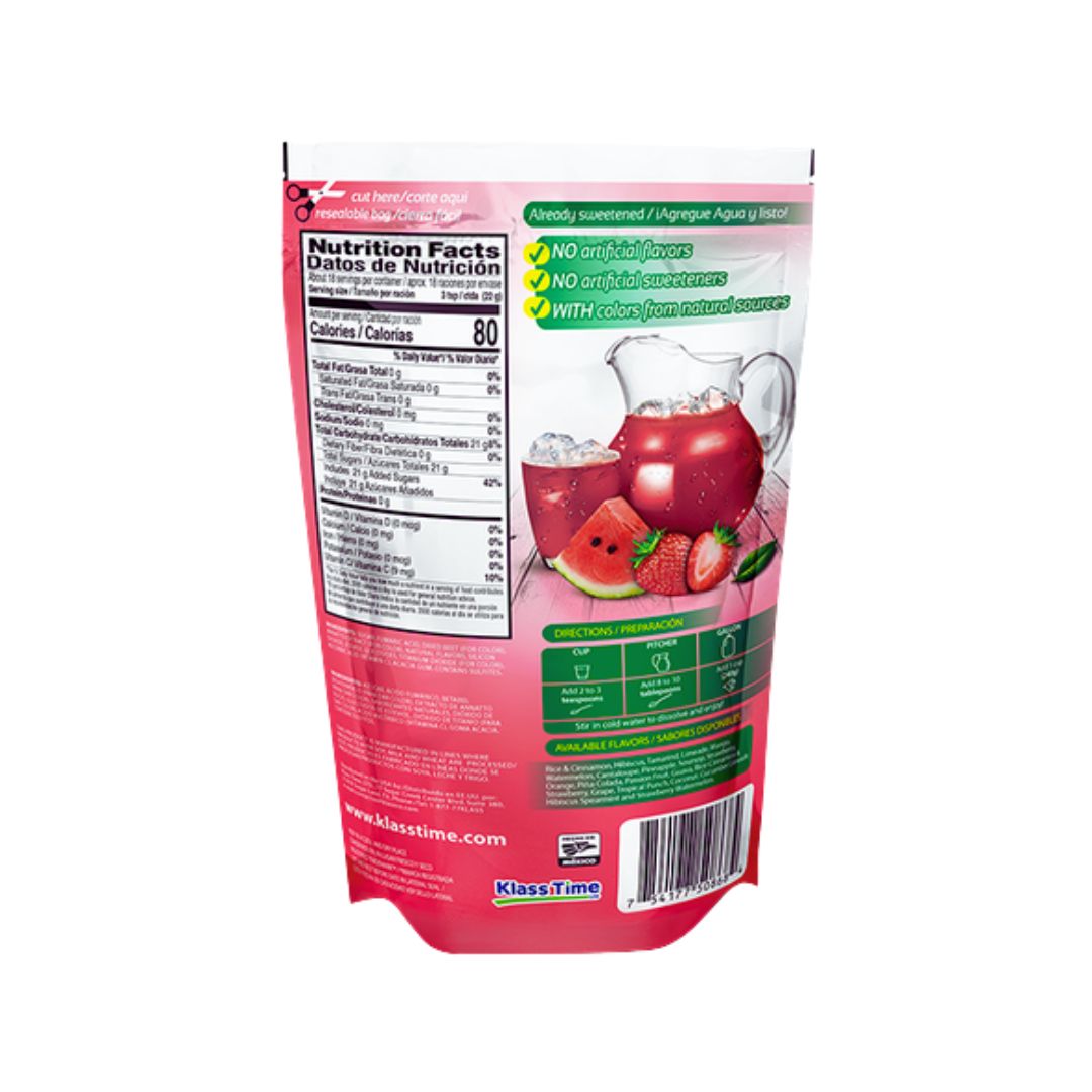 Klass Aguas Frescas Fresandía Strawberry Watermelon Drink Mix – 14.1 oz