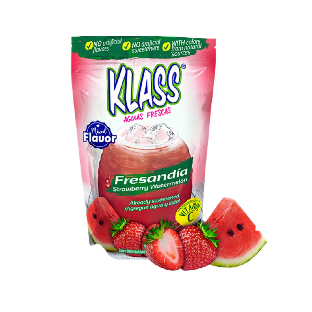 Klass Aguas Frescas Fresandía Strawberry Watermelon Drink Mix – 14.1 oz