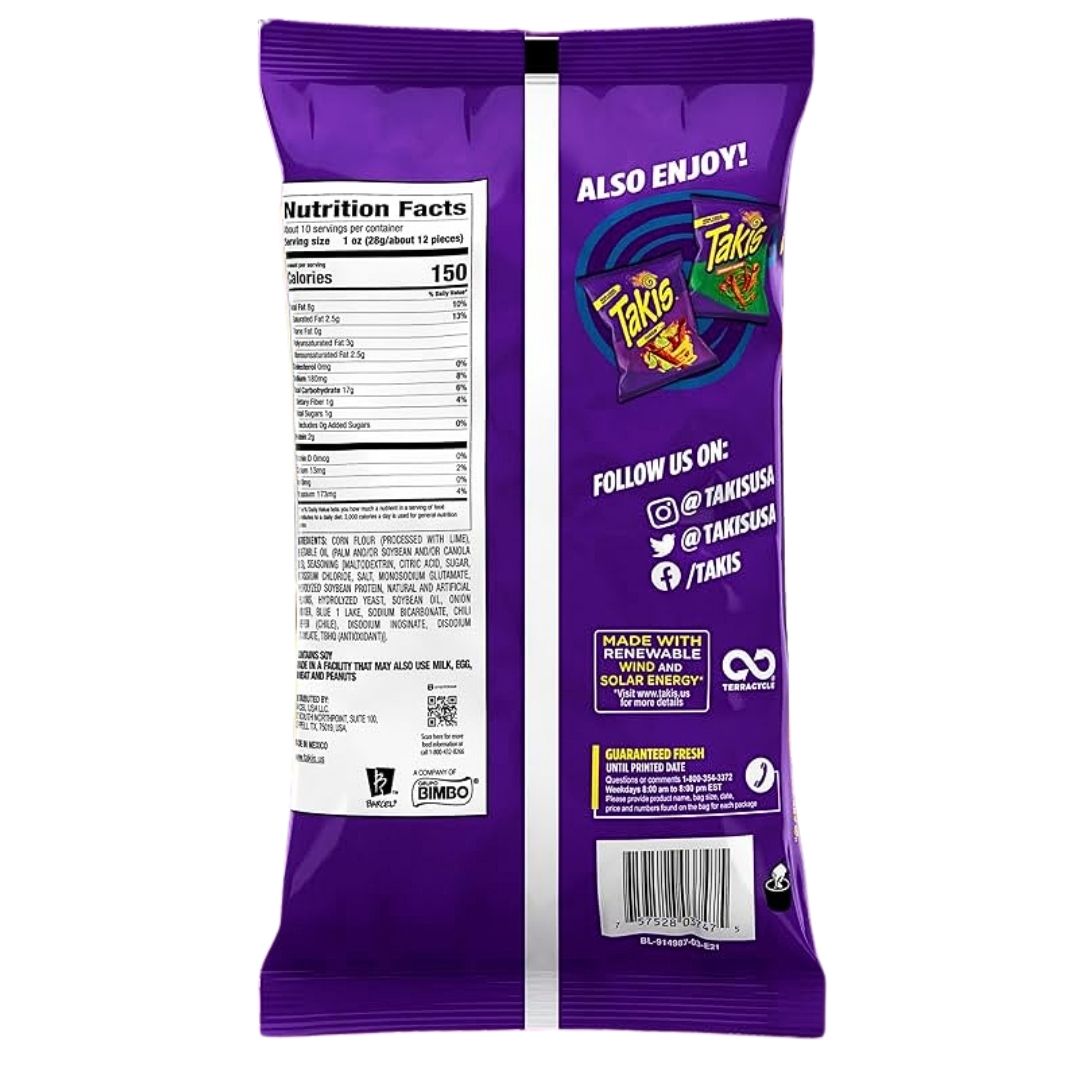Takis Fuego Hot Chili Pepper & Lime Rolled Tortilla Chips - 9.9 oz - MexGrocer.com