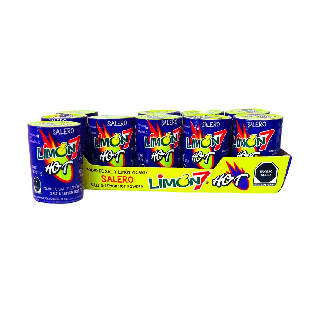 Limón 7 Hot Salero – Salt & Lemon Powder 10 ct (0.4 oz) - MexGrocer.com