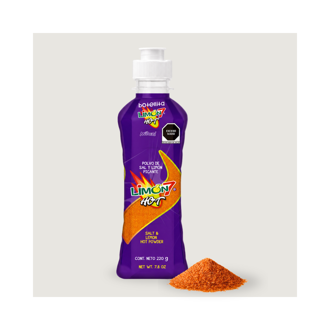 Limon 7 Hot Botellita Chile en Polvo con Sal y Limón – 7.8 oz