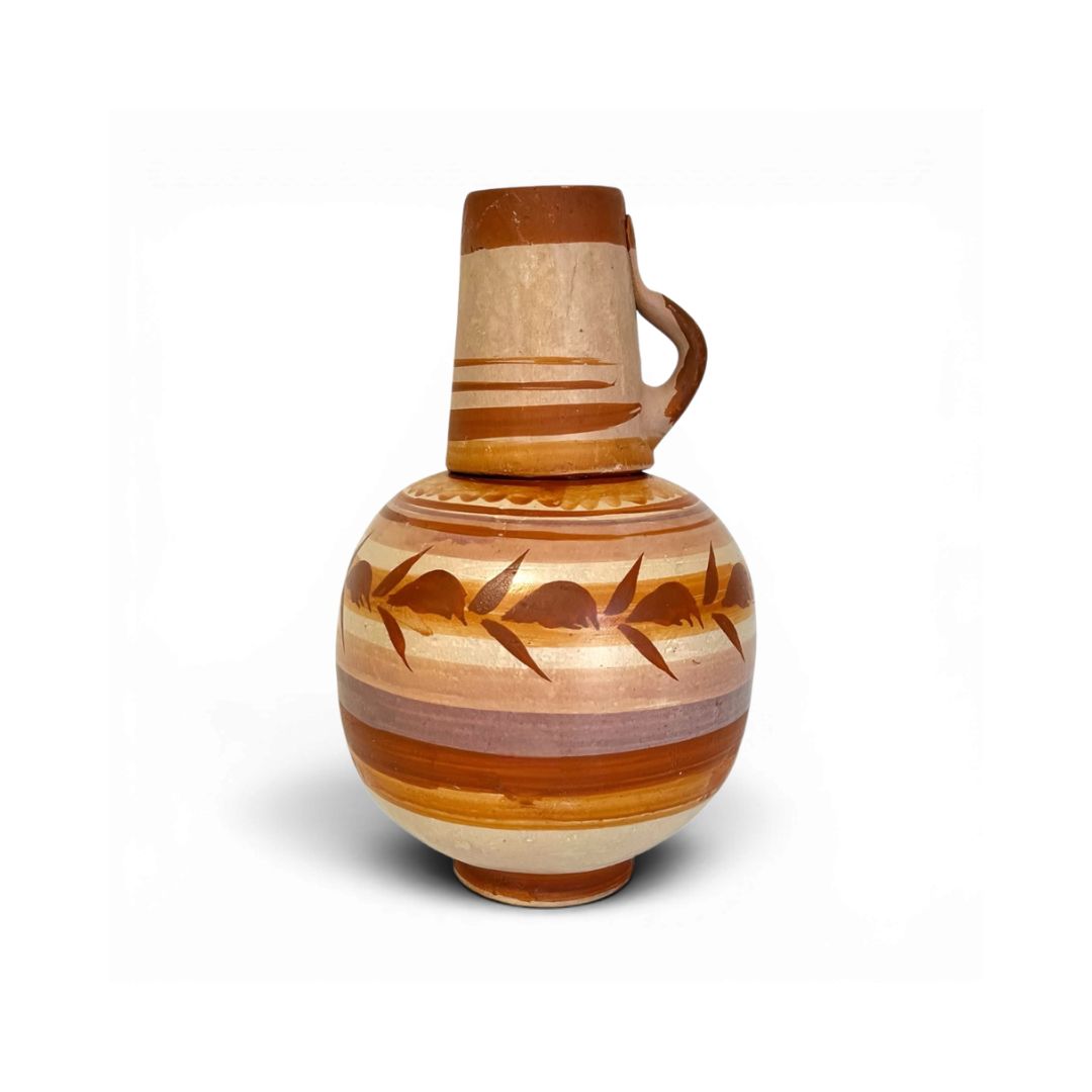 Terracotta Water Jug - Lead Free / Botellón con vaso - barro sin plomo - 4 qt - 1 set