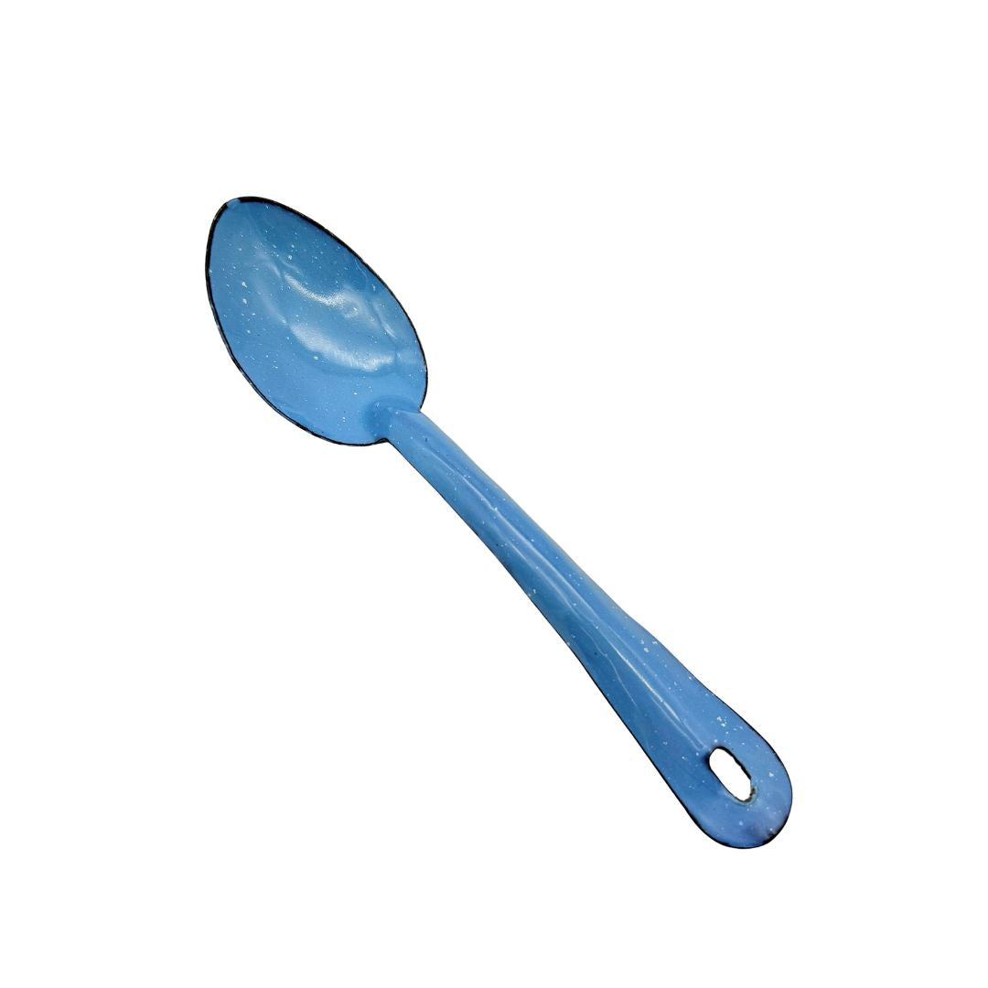 Cinsa Enamel Spoon Small | Cuchara de Peltre Chica #21 - 8.5" L - MexGrocer.com
