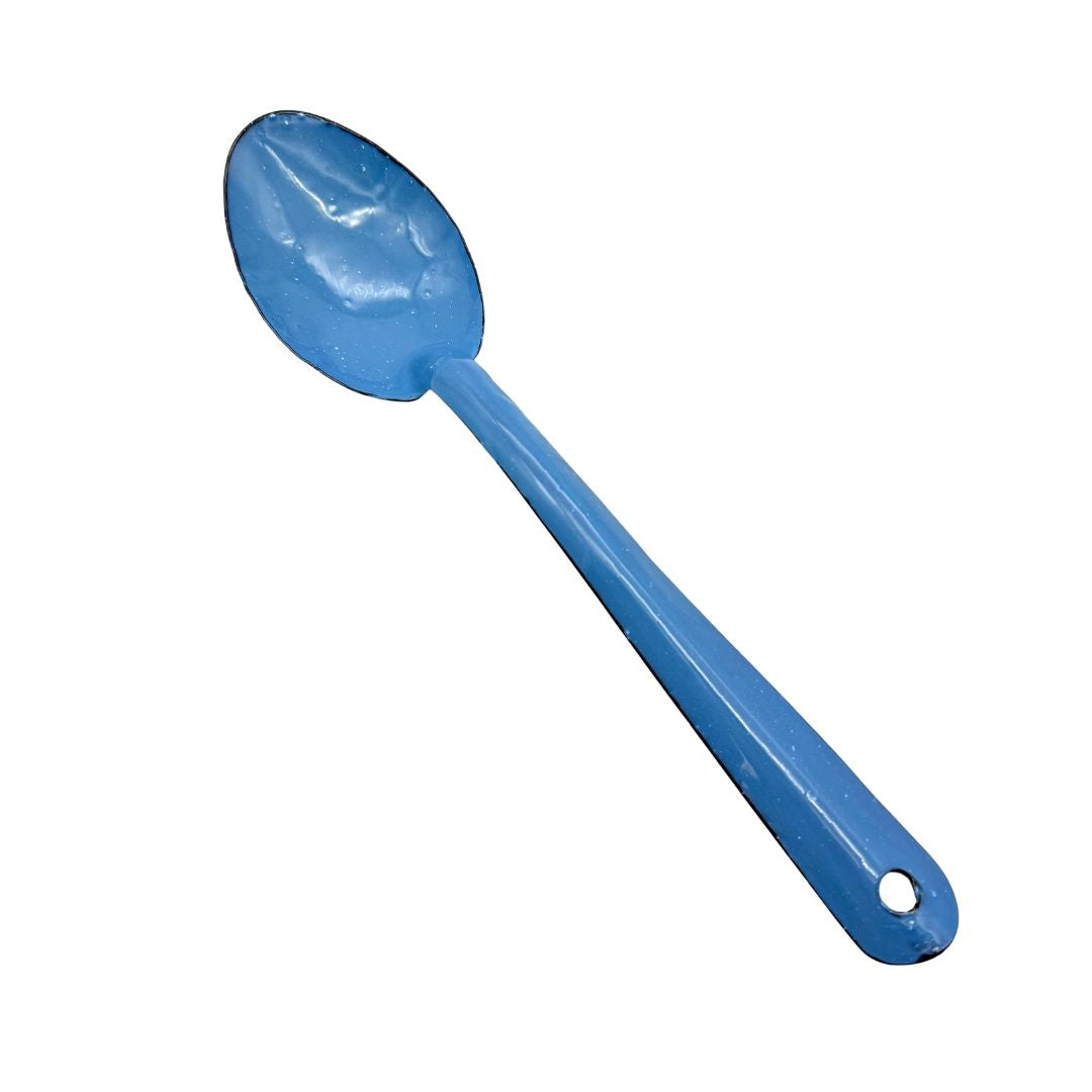 Cinsa Enamel Spoon Medium | Cuchara de Peltre #30 - 12" L - MexGrocer.com