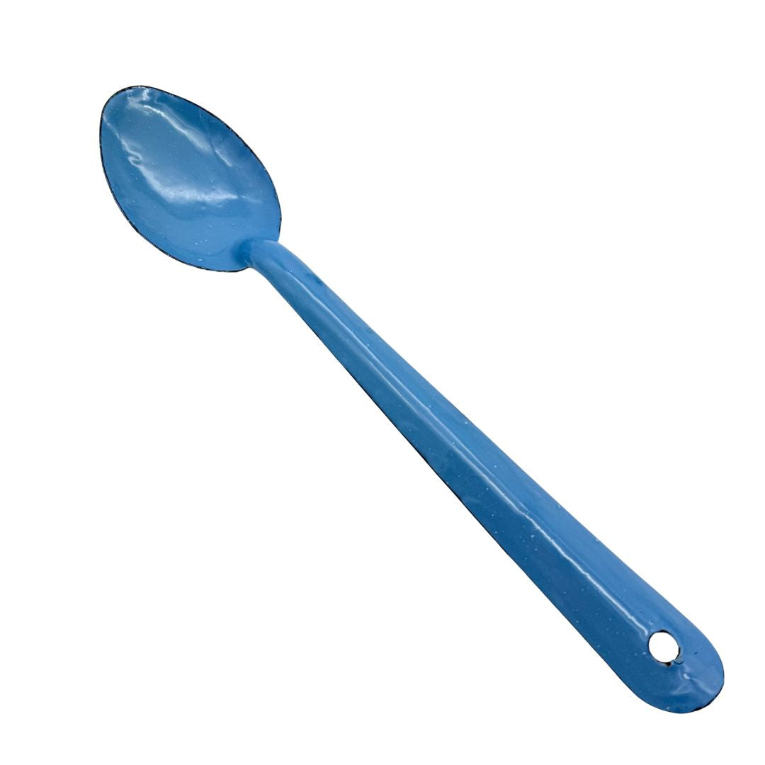 Cinsa Cuchara Esmaltada Turquesa Grande | Cuchara de Peltre Grande #36 - 14" L