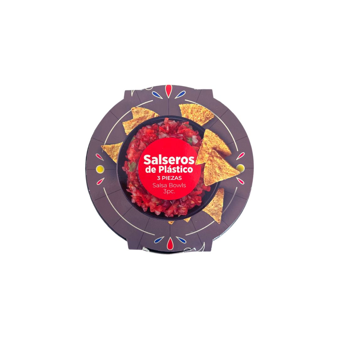 La Mexicana Molcajetes Plásticos para Salsa – Juego de 3 (236 ml c/u)