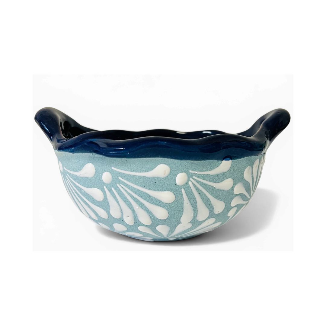 La Mexicana Salsera Bowl Engobe – Cuenco de arcilla mexicano para salsa 20 oz