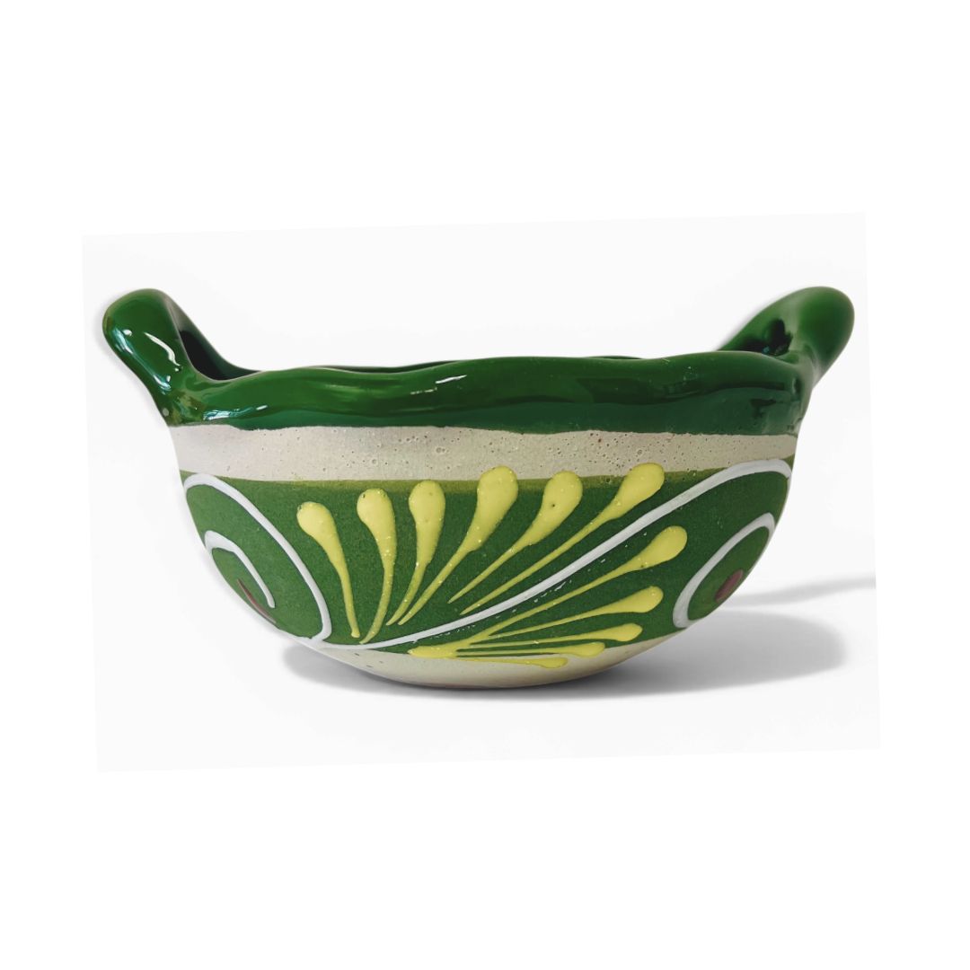 La Mexicana Salsera Bowl Engobe – Cuenco de arcilla mexicano para salsa 20 oz