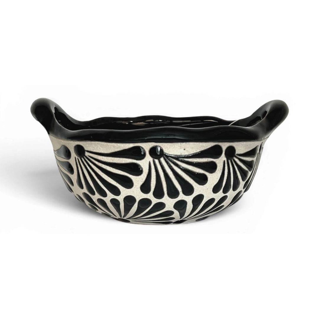 La Mexicana Salsera Bowl Engobe – Cuenco de arcilla mexicano para salsa 20 oz