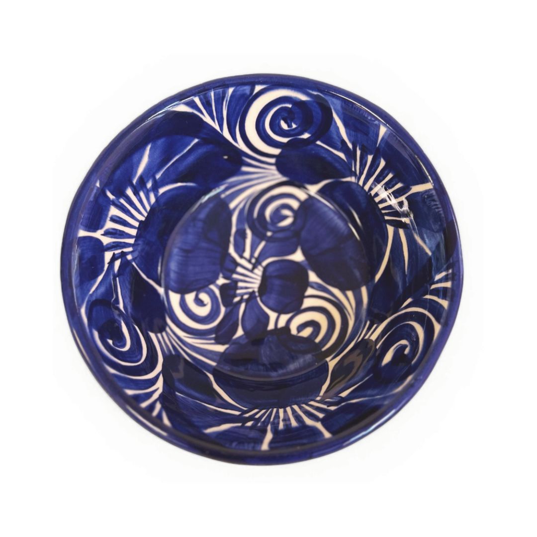 La Mexicana Plato Pozolero de Talavera Azul de Guanajuato – Cuenco de Cerámica