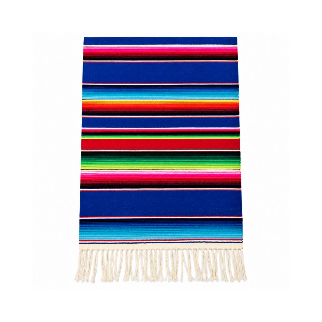 La Mexicana Mexican Sarape Table Cloth – Colorful Woven Zarape Decor