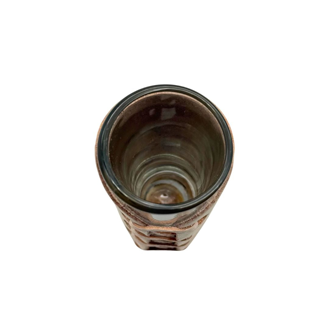 La Mexicana Leather Tequila Shot Glasses 2 oz - 1 unit - MexGrocer.com