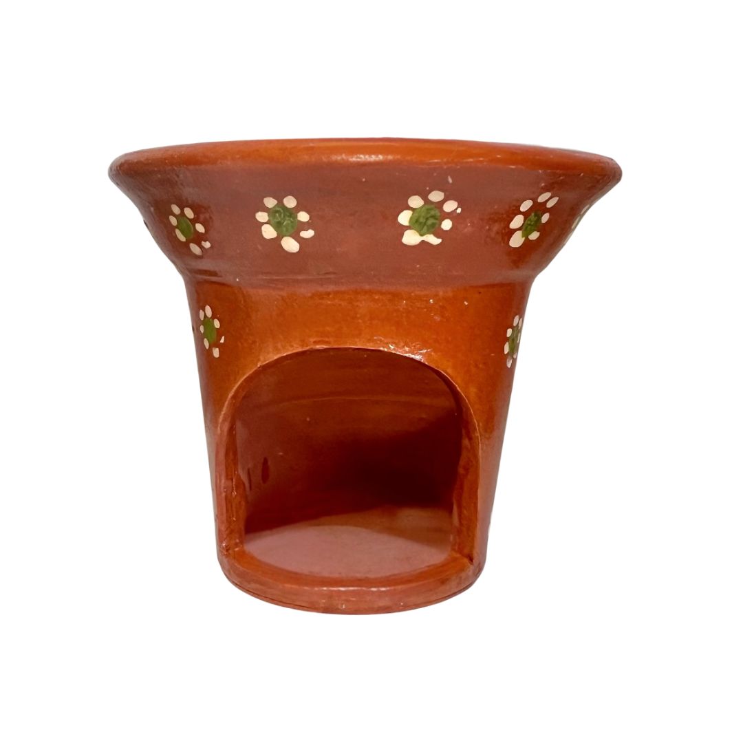 La Mexicana Flor Clay Brazier 8" – Brasero de Barro / Anafre Traditional Warmer