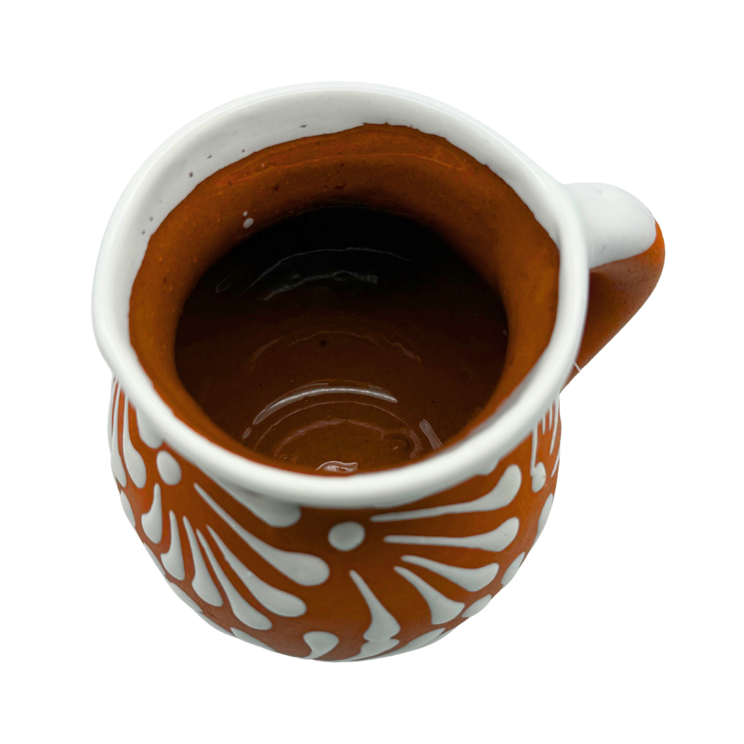 La Mexicana Clay Mug Terracotta - Jarro de Barro Cafe 12 oz - 3 1/4" x 4' H - 1 unit