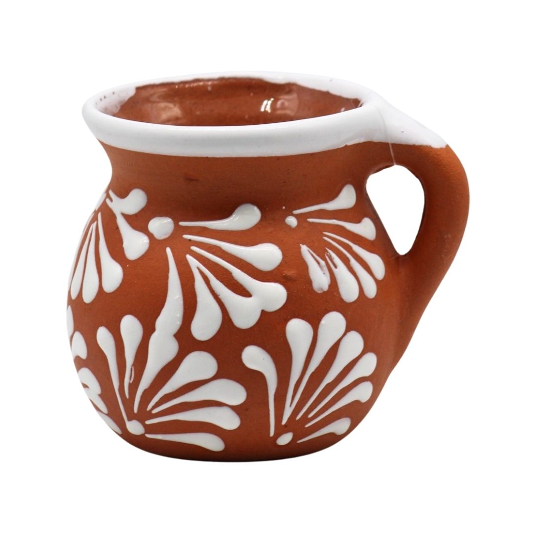 La Mexicana Clay Mug Terracotta - Jarro de Barro Cafe 12 oz - 3 1/4" x 4' H - 1 unit