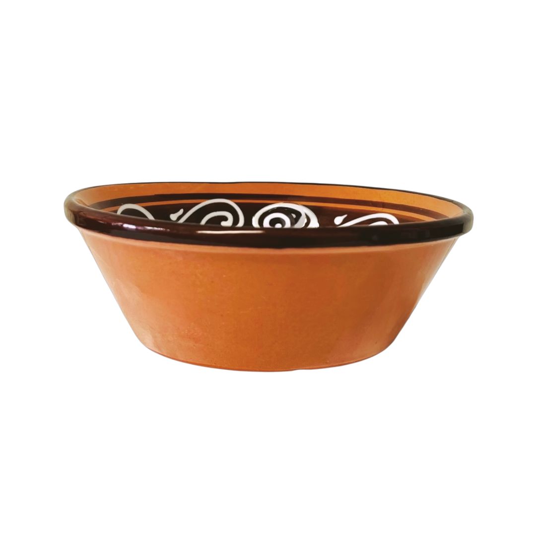 La Mexicana Plato Pozolero Almendra – Cuenco tradicional de cerámica mexicana de 18,4 cm x 6,3 cm