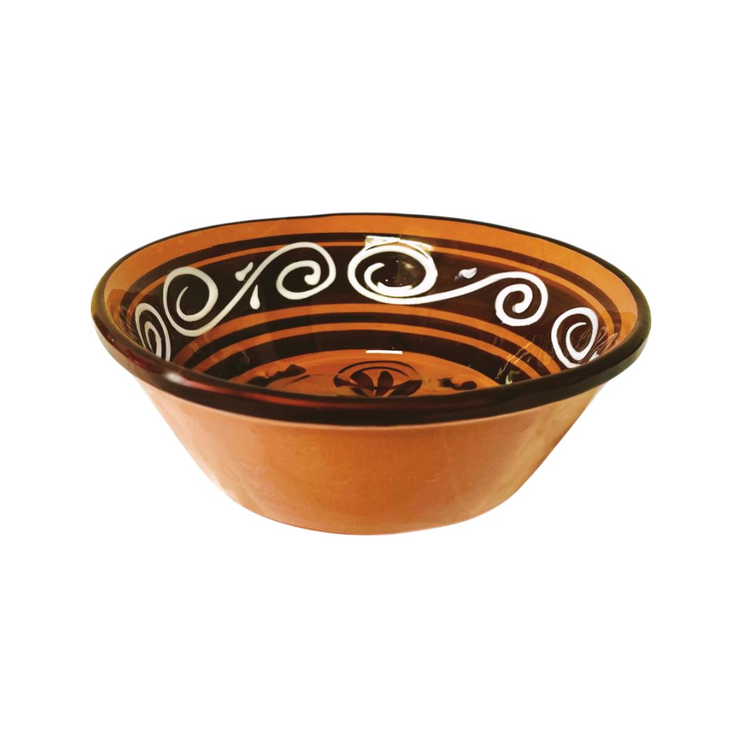 La Mexicana Plato Pozolero Almendra – Cuenco tradicional de cerámica mexicana de 18,4 cm x 6,3 cm