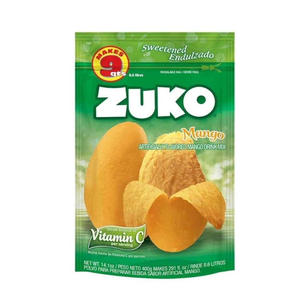 Zuko Mango Flavor Drink Mix (Makes 9 qt - 8.6 Liters)