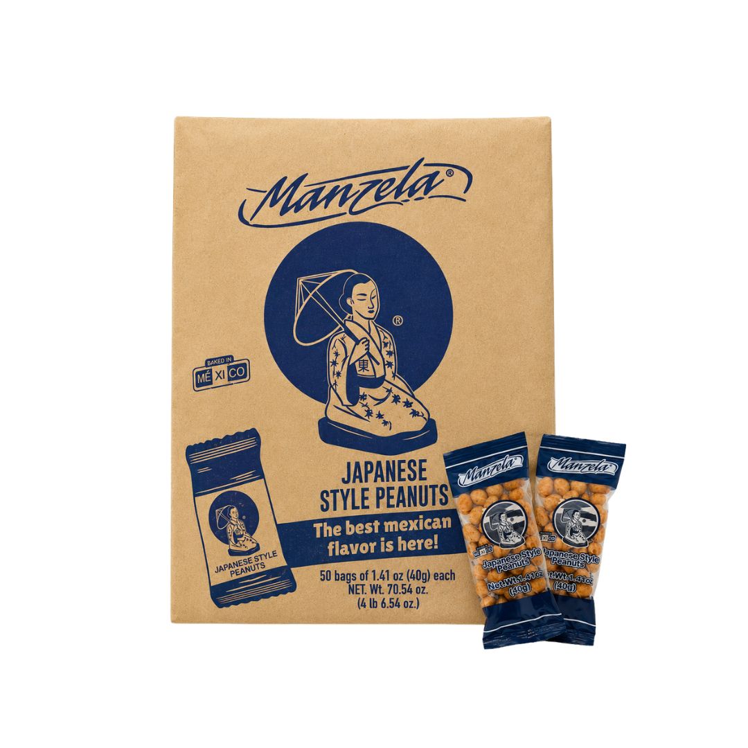 Manzela Japanese Style Peanuts – 50 Count Bags, 1.41 oz Each