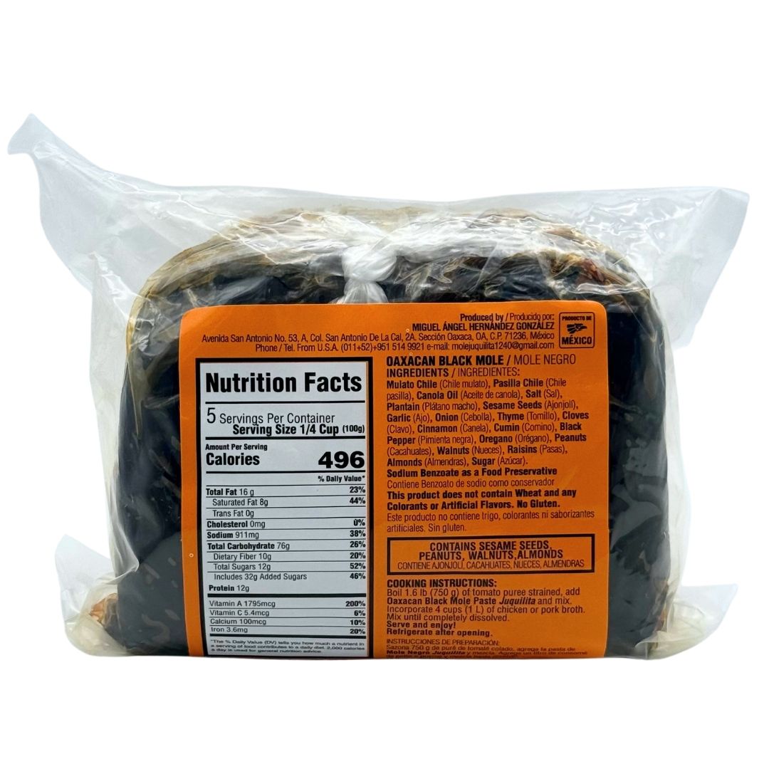Mole Negro from Oaxaca - Black Mole Paste by Juquilita - 17 oz - MexGrocer.com
