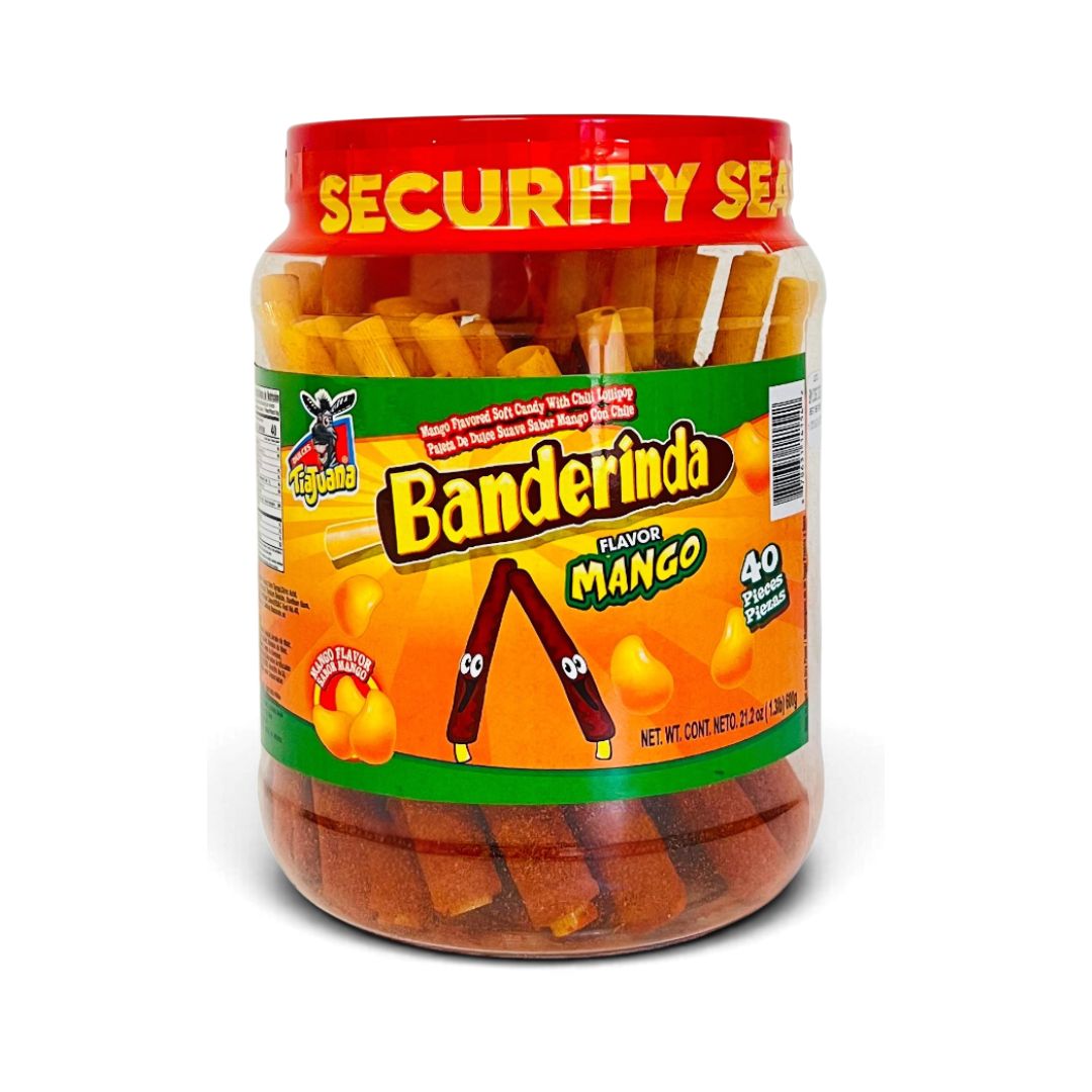 Palitos de caramelo sabor mango TiaJuana Banderinda con chile - 21.2 oz
