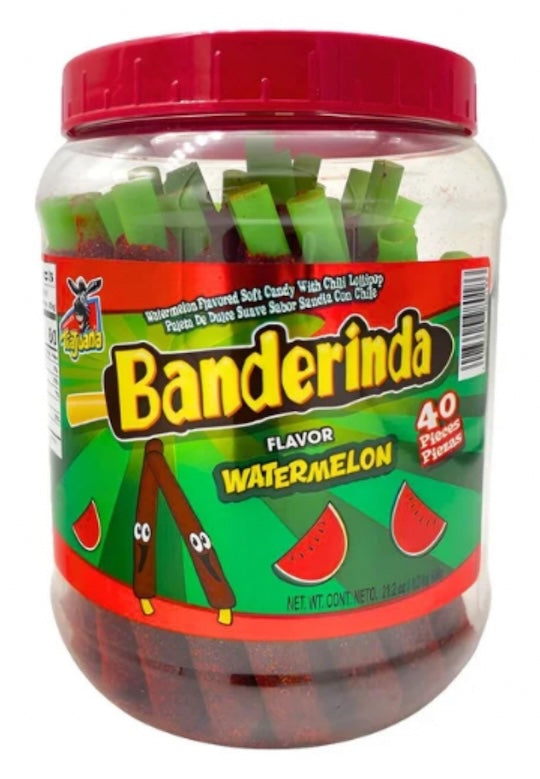 Banderinda Watermelon Candy Sticks with Chili TiaJuana - 21.2 oz