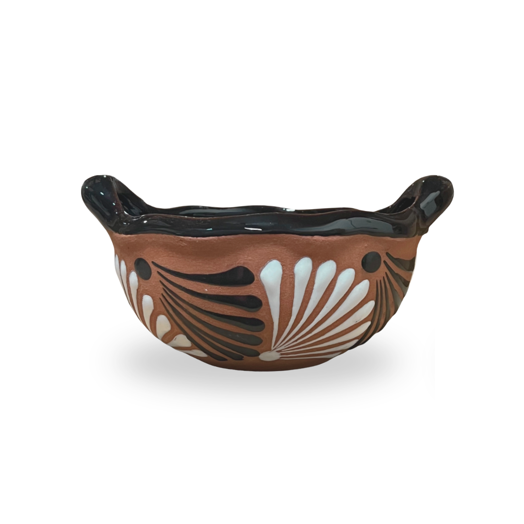 La Mexicana Salsera Bowl Engobe – Cuenco de arcilla mexicano para salsa 20 oz