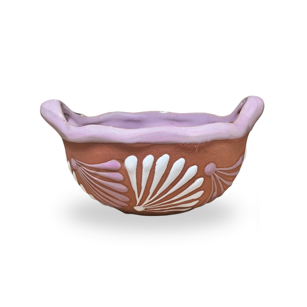 La Mexicana Salsera Bowl Engobe – Cuenco de arcilla mexicano para salsa 20 oz