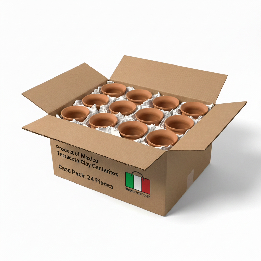Clay Drinking Cups - 12 Pack Mexican Cantaritos De Barro For Margaritas, Tequila, Agua Fresca, 12 Oz Capacity