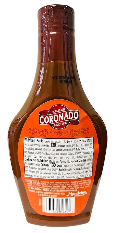 Coronado Cajeta Quemada - Goat's Milk Dulce de Leche - 23.28 oz - MexGrocer.com