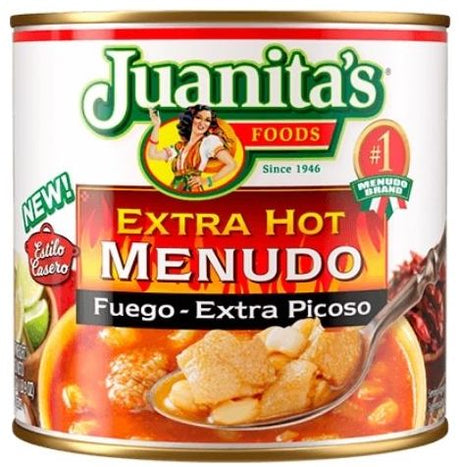 Juanita's Extra Hot Menudo Fuego Muy Picoso - 25 oz