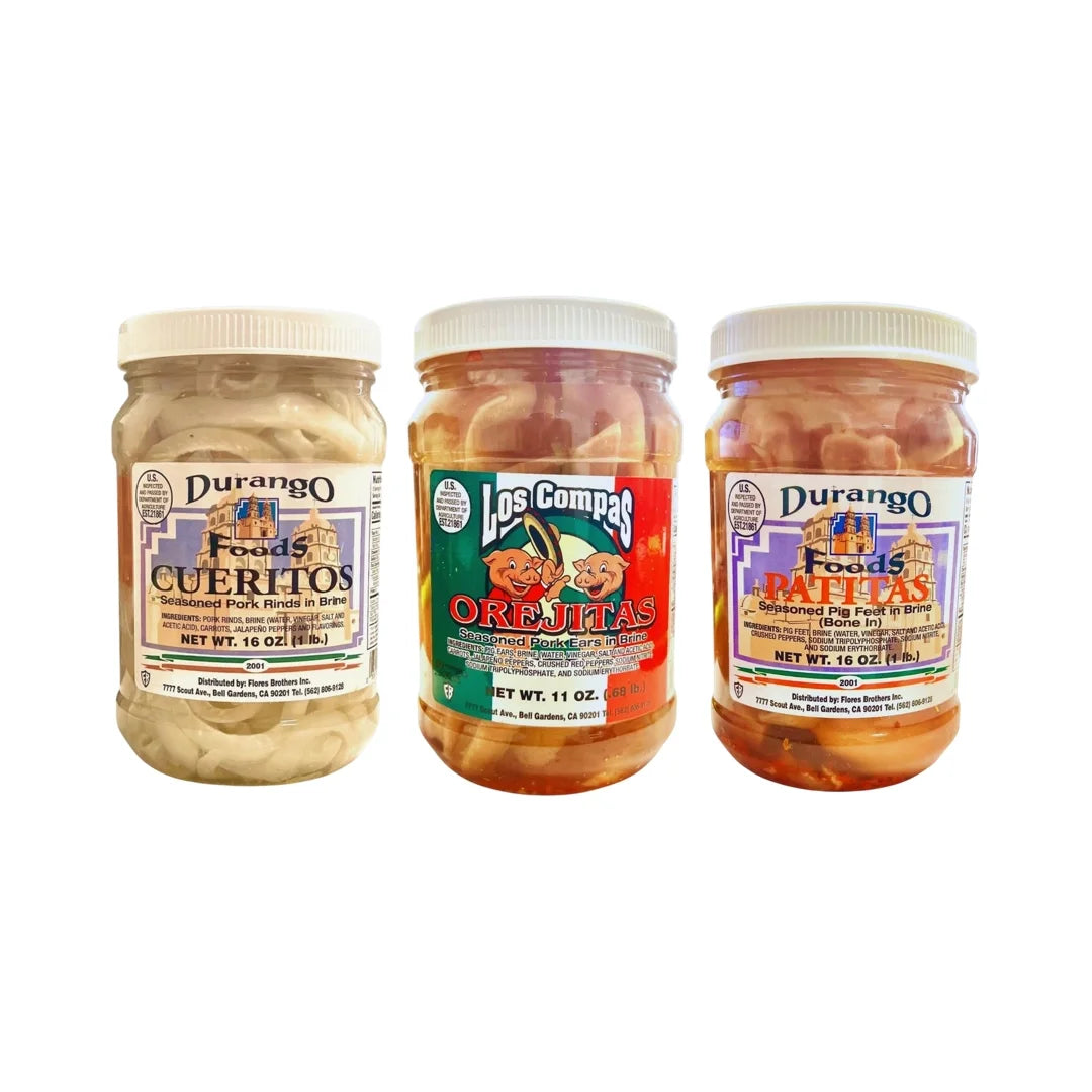 The Botanas Pork Mix Pack – Ears, Pig Feet & Cueritos (3-Pack) - MexGrocer.com
