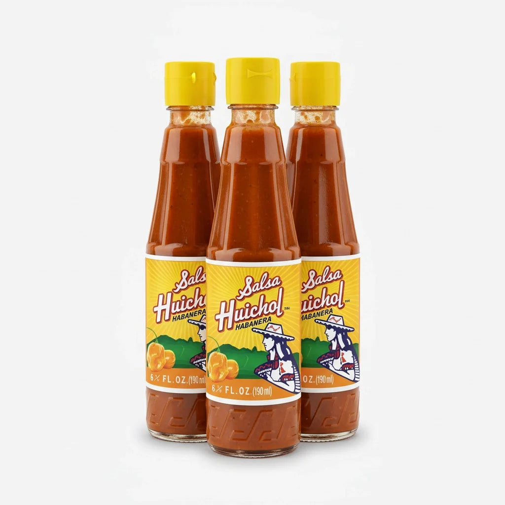 (3 PACK) Salsa Huichol Habanera Hot Sauce – 6 oz - MexGrocer.com