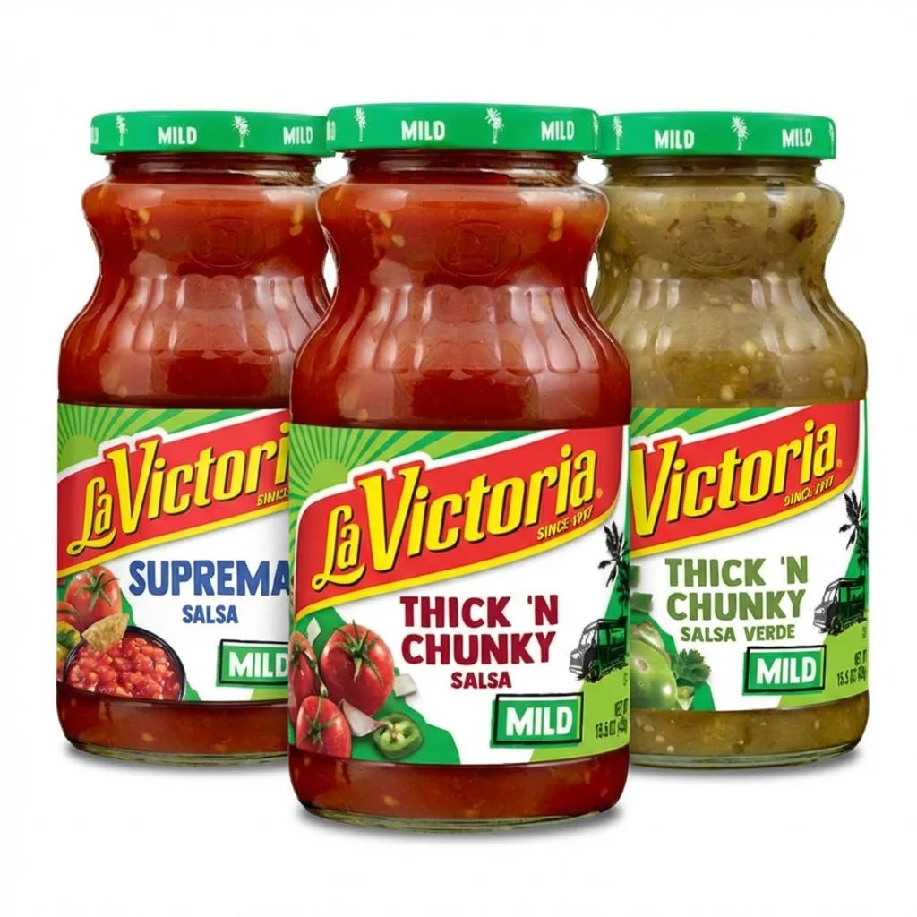 Salsa suave La Victoria (paquete variado) – 3 frascos (15.5 oz cada uno)