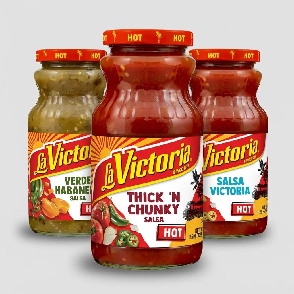 Salsa picante La Victoria (paquete variado) – 3 frascos (15.5 oz cada uno)