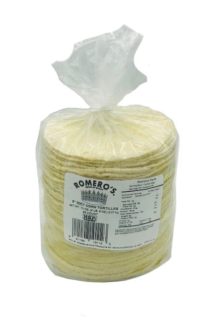 Romero's Corn Tortilla 6" - 80 count
