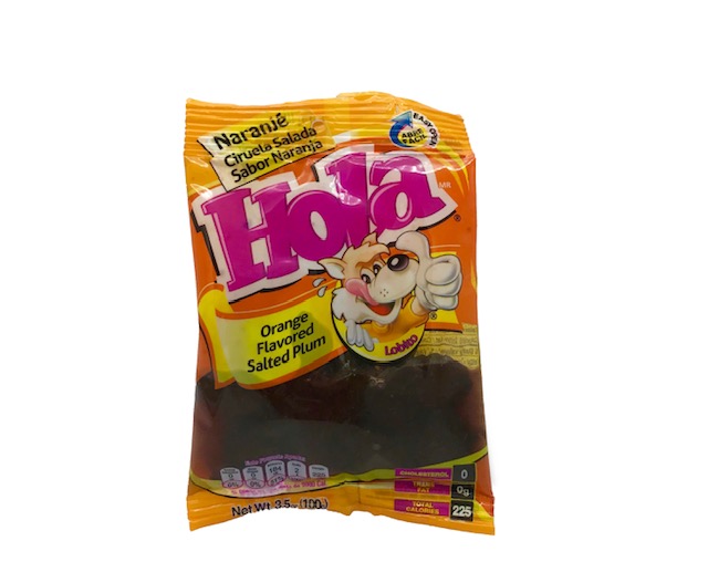 Salado Sabor Naranja - Saladulces HOLA Lobito - Orange Flavored Salted Plums - 3.5 oz