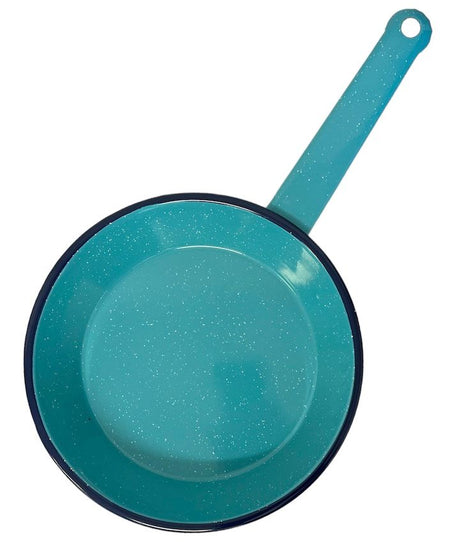 Sarten de Peltre Conico Azul - Enamel Frying Pan by CINSA - 9" D x 15.5" L