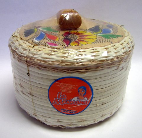 Tortillero de Mimbre Pintado / Painted Wicker Tortilla Warmer - 1 unit