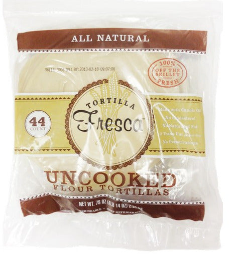 (2 PACK ) Tortilla Fresca Uncooked Flour Tortillas, 44 ct - MexGrocer.com