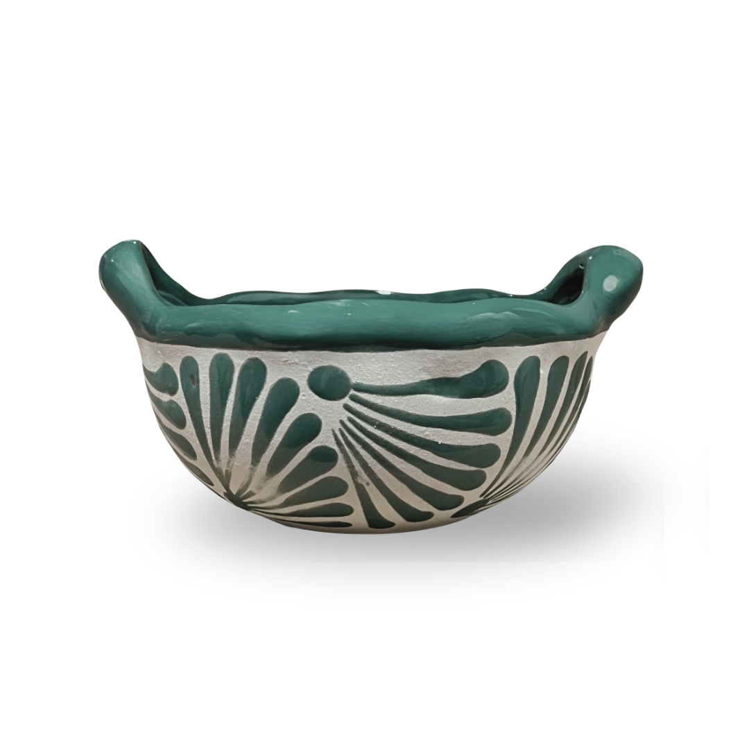 La Mexicana Salsera Bowl Engobe – Cuenco de arcilla mexicano para salsa 20 oz