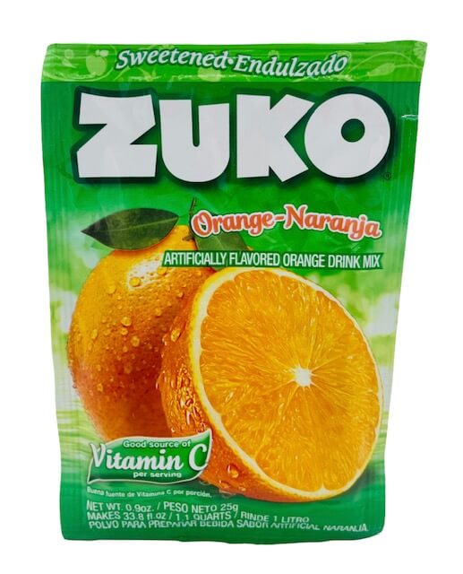 Zuko Orange Flavor Drink Mix (1 Liter / 0.9 oz)