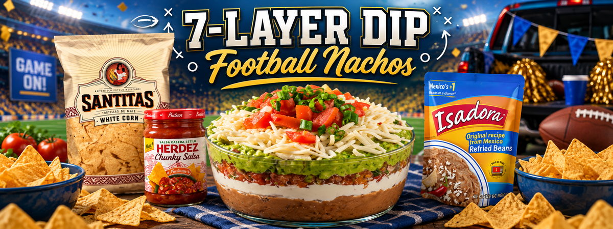Football Nachos & Seven-Layer Dip: The Ultimate Mexican Party Platter