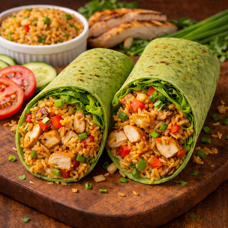 Chicken and Rice Wrap Recipe | Side Dish Recipe