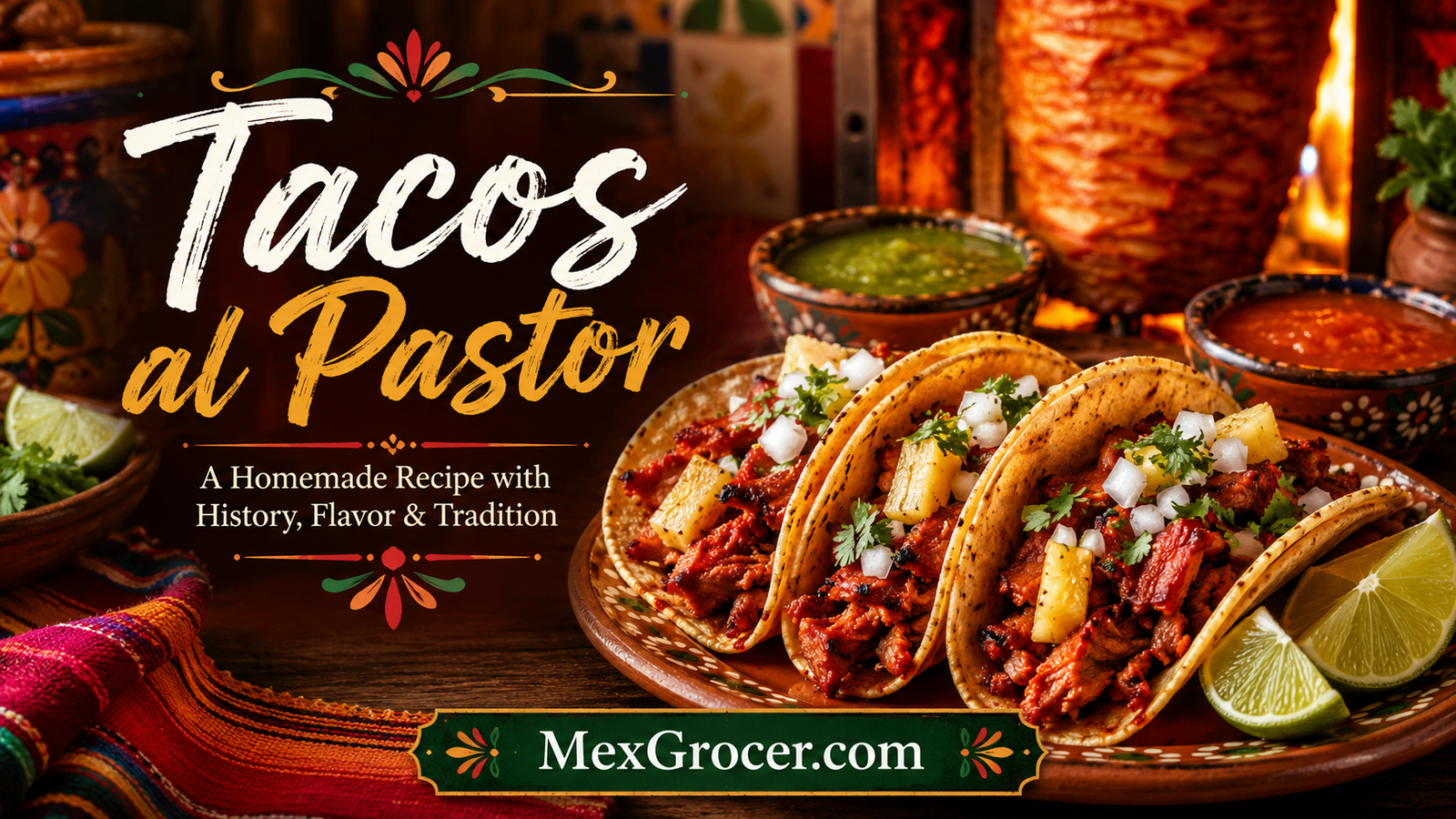 Tacos al Pastor Recipe with Achiote, Guajillo Chiles & Pineapple