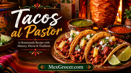 Tacos al Pastor Recipe with Achiote, Guajillo Chiles & Pineapple