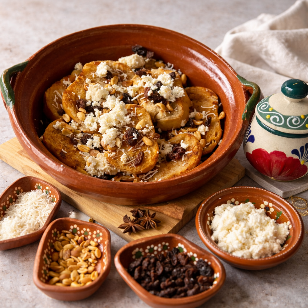 Capirotada de Piloncillo – Mexican Brown Sugar Bread Pudding