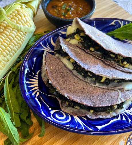 Cuitlacoche Quesadilla with Oaxaca Cheese