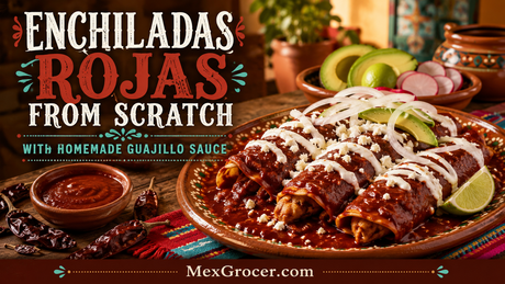Enchiladas Rojas From Scratch with Homemade Guajillo Sauce